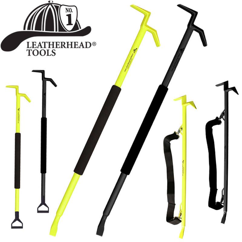LEATHERHEAD TOOLS NYH-5-D NY Hook Black Powder Coat w/ D-Handle 5 ft 